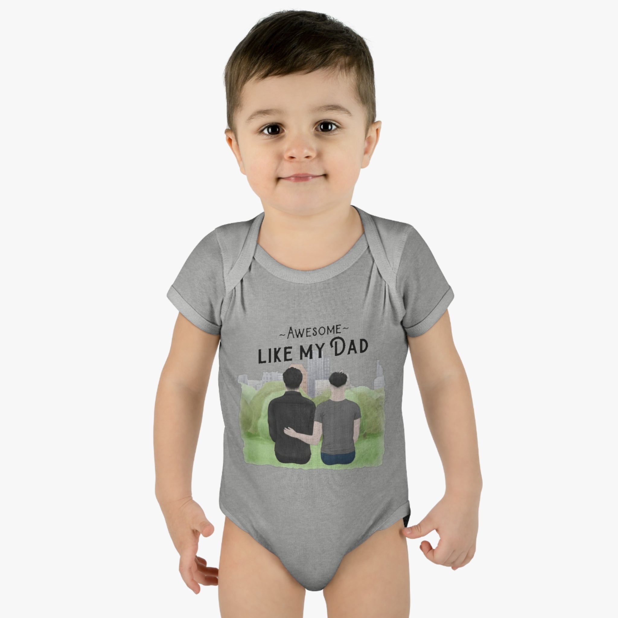 Awesome like my DAD | Infant Baby Rib Bodysuit